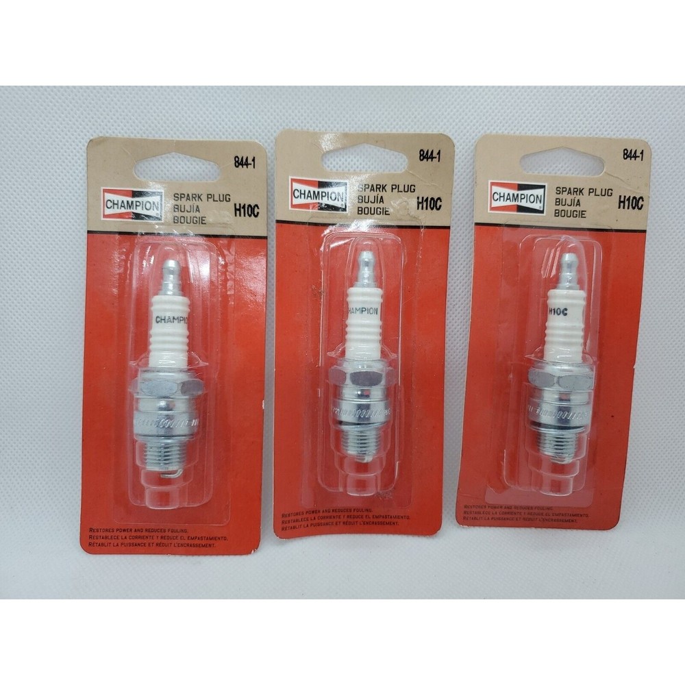 Lot of 3 New Champion Spark Plug - 844-1, H10C Lawnmowers Power Equipment